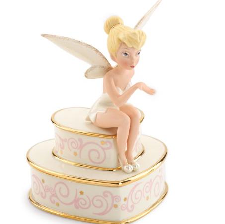楽天Import Fanレノックス ティンカ—ベル 妖精がキス 心の形をした記念品箱 ピーターパン ディズニー 840529 Fairy Kisses Heart Shaped Keepsake Box LENOX ギフト プレゼント□