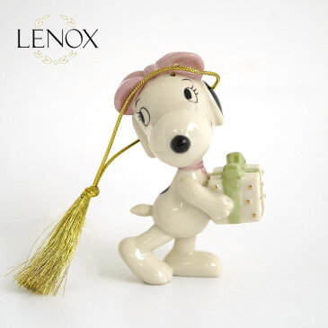 レノックス ベルのクリスマスサプライズ クリスマス オーナメント スヌーピー 855655 Belle's Christmas Surprise Ornament LENOX 置物 【ポイント最大44倍！お買い物マラソン セール】