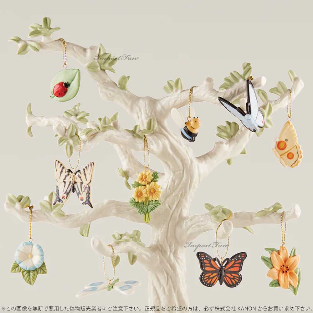 ��Υå��� �Х��ե饤 ��ɥ� �ߥ� �����ʥ��� 10�ĥ��å� �����ʥ��ȥĥ꡼�� Lenox Ornament Trees Butterfly Meadow Tree Ornaments Set of 10 894959 ��