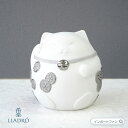 リヤドロ 招き猫 I シルバー 01009072 LLADRO Maneki Neko I Silver Lustre □