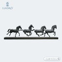 リヤドロ 駆ける黒い馬の大群 ホース ブラック 動物 01009085 LLADRO □