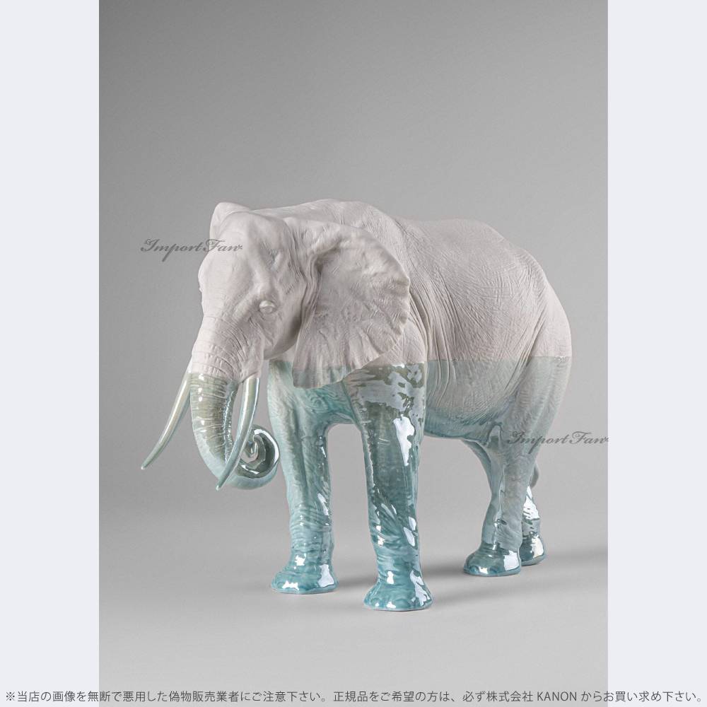 リヤドロ エレファント アンダーウォーター 象 動物 01009761 LLADRO Elephant - Underwater Sculpture □ [2]