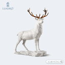 リヤドロ シカ 鹿 ホワイト コッパー 動物 01009771 LLADRO Deer Sculpture. White-copper □