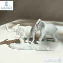 リヤドロ 道を進む 象 親子 ゾウ ホワイト 白 置物 01009297 LLADRO ギフト プレゼント 