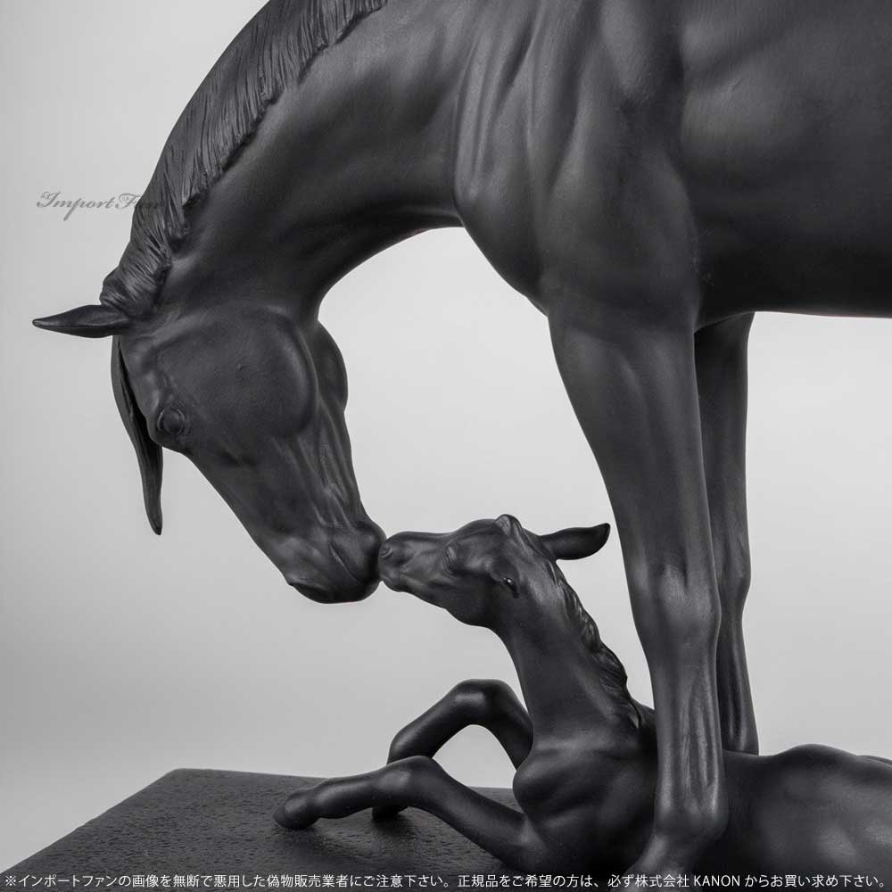 リヤドロ 馬の親子 午 ホース ブラック 置物 01012560 LLADRO □ [3]
