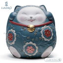 リヤドロ 招き猫 ブルー 青 まねきねこ 01008529 LLADRO ギフト プレゼント 【ポイント最大47倍！お買い物マラソン セール】