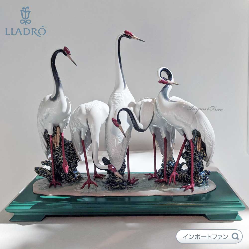 リヤドロ 鶴の群れ ツル 世界限定制作数2000点 置物 01008697 LLADRO ギフト プレゼント □