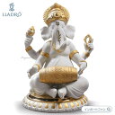 リヤドロ ムリダンガムをたたくガネーシャ ヒンドゥー教 太鼓 置物 01009278 LLADRO ギフト プレゼント□