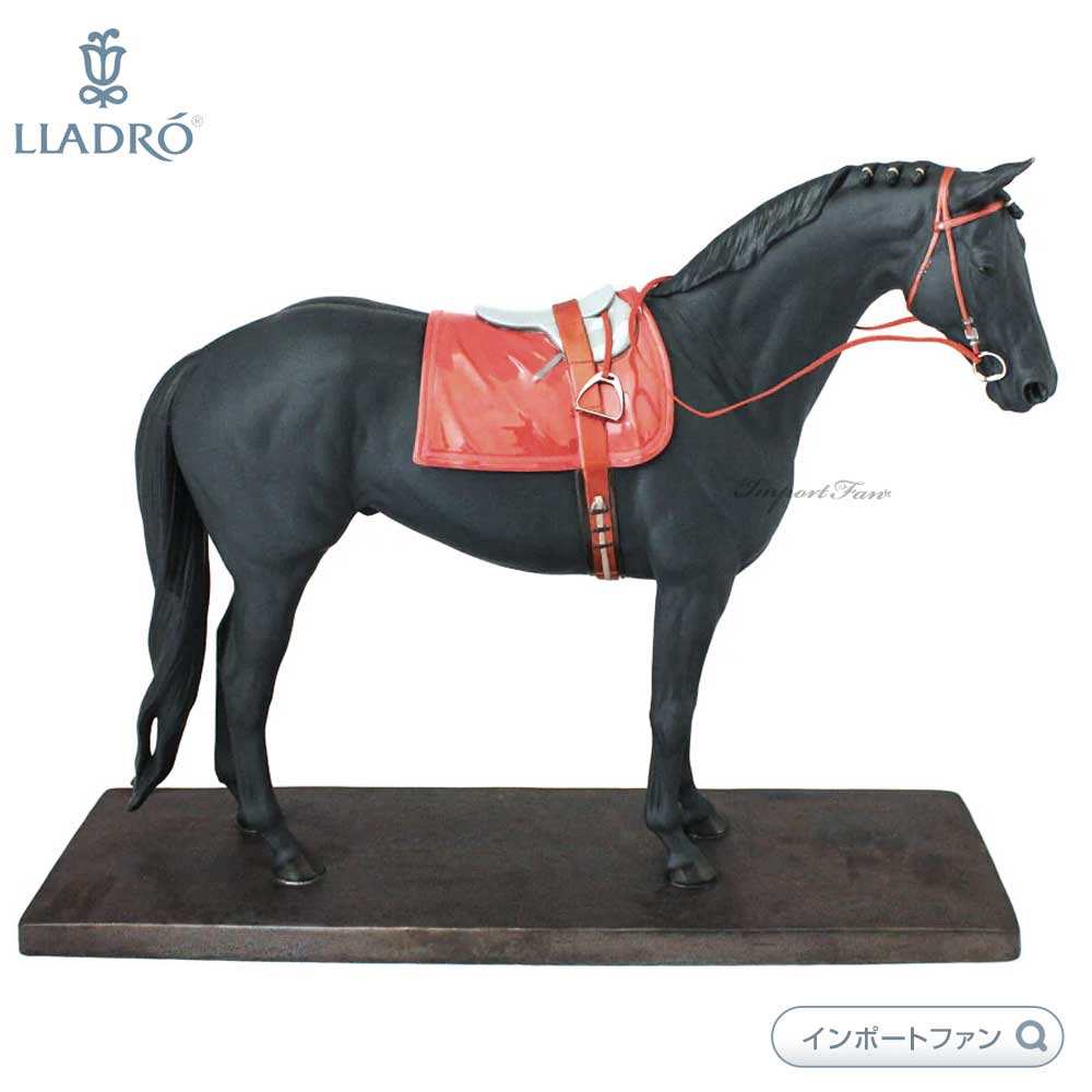 リヤドロ イングリッシュサラブレッド 馬 ブラック 競走馬 置物 01009448 LLADRO 【ポイント最大46倍！お買い物マラソン セール】