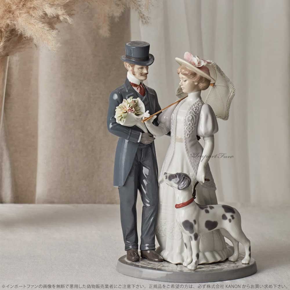 リヤドロ ロマンティックな散歩 ダルメシアン 恋人 カップル 犬 置物 01009551 LLADRO ギフト プレゼント 【ポイント最大47倍!楽天スーパー セール】 [2]