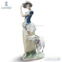 リヤドロ 羊飼いの少女 女性 山羊 ヤギ 置物 01009158 LLADRO ギフト プレゼント □