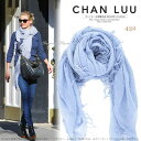 チャンルー カシミヤ＆シルク 大判 ストール カシミヤブルー チャン・ルーCHAN LUU 正規店 ギフト プレゼント □ 即納