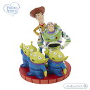 プレシャスモーメンツ トイ・ストーリー ウッディ バズ・ライトイヤー リトルグリーンメン 191701 Disney and Pixar We Look Up To You Woody, Buzz and Martian Figurine Precious Moments ギフト プレゼント □