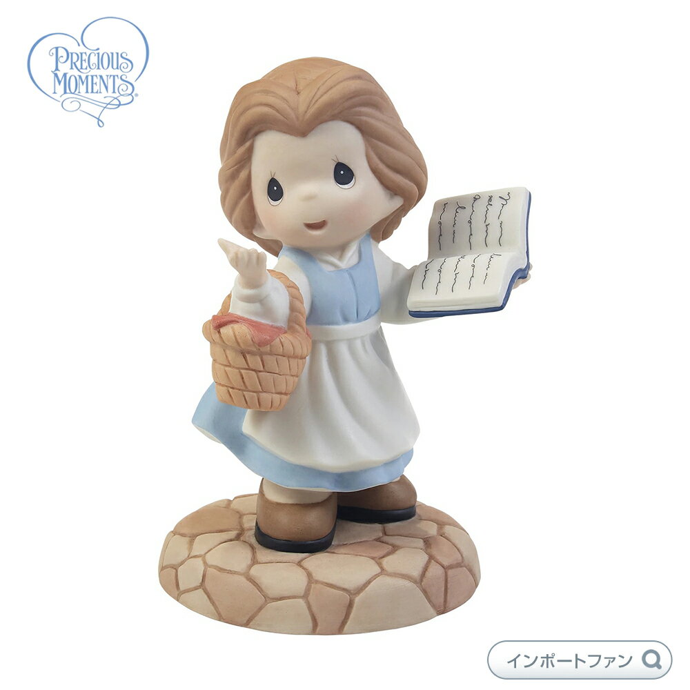乐天商城 - プレシャスモーメンツ ベル 美女と野獣 夢の冒険 ディズニー 203061 Dream Of Adventure Belle Figurine Precious Moments ギフト プレゼント □