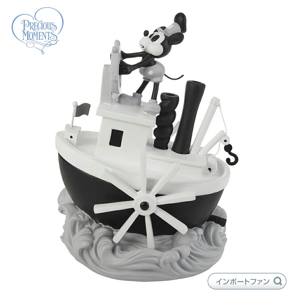 プレシャスモーメンツ 蒸気船ウィリー ミッキーマウス ミュージカル スチームボート ディズニー 203701 Steamboat Willie Mickey Mouse Musical Precious Moments ギフト プレゼント □