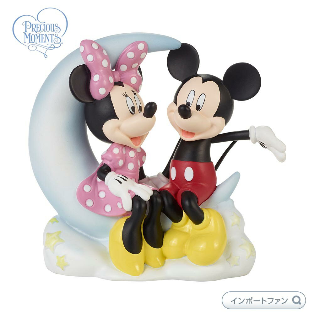 ץ쥷㥹⡼ ߥåޥ ߥˡޥ ޤǰƤ ߥåߥˡ ǥˡ 231703 Love You To The Moon And Back Disney Mickey Mouse And Minnie Mouse Figurine Precious Moments 