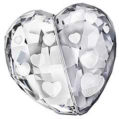 *スワロフスキーSwarovskiLoveHeart,CrystalSilverShade,Mラブハートクリスタルシルバーシェイド1096729