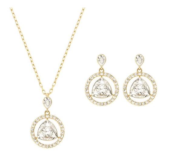 スワロフスキー バックステージ ラウンド ネックレスとピアス セット 5098512 Swarovski Backstage Round Set ギフト プレゼント 【ポイント最大46倍！お買い物マラソン セール】