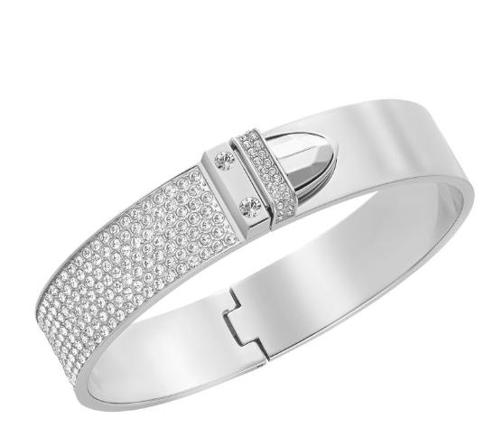 スワロフスキー ディスティンクト バングル M シルバー 5139480 Swarovski Distinct Bangle, M ギフト プレゼント □