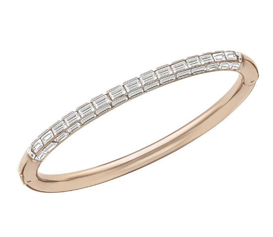 スワロフスキー ドミノ バングル M ローズゴールド 5166706 Swarovski Domino Bangle, M ギフト プレゼント □
