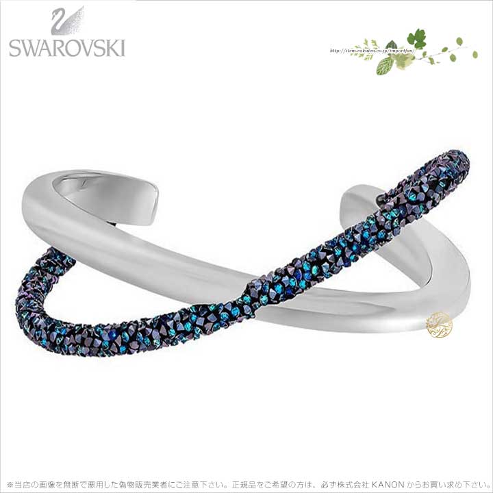 スワロフスキー クリスタルダスト クロス カフ ブルー 5368498 5348052 5368492 Swarovski ギフト プレゼント □