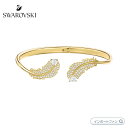 スワロフスキー ナイス バングル ホワイト ゴールド 羽根 5505622 5515019 Swarovski ギフト プレゼント□