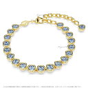 スワロフスキー インバー テニス ブレスレット ラウンドカット ブルー ゴールド 5688419 Swarovski□