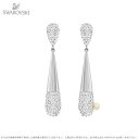 スワロフスキー サイプレス ピアス スモール 5124049 Swarovski CYPRESS PIERCED EARRINGS, SMALL, WHITE, RHODIUM PLATING □