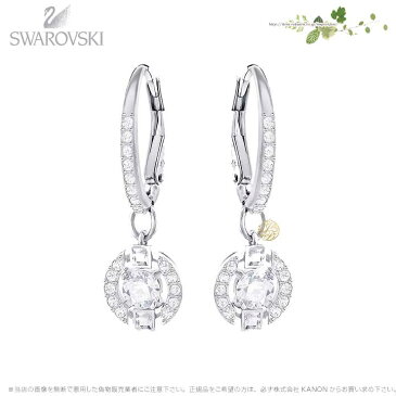 スワロフスキー スパークリング ダンス ラウンド ピアス ホワイト 5272366 Swarovski □