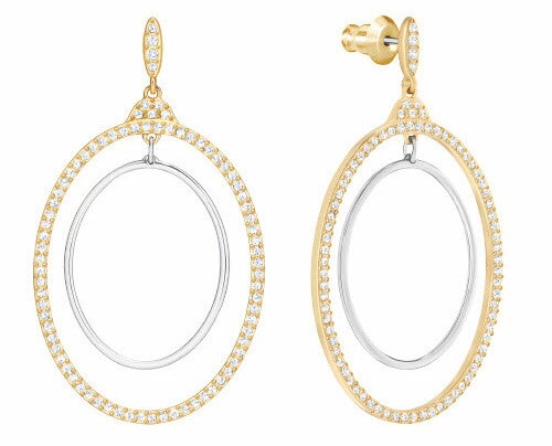 スワロフスキー ギルバート フープ ピアス ゴールド 5279774 Swarovski Gilberte Hoop Pierced Earrings, White ギフト プレゼント □