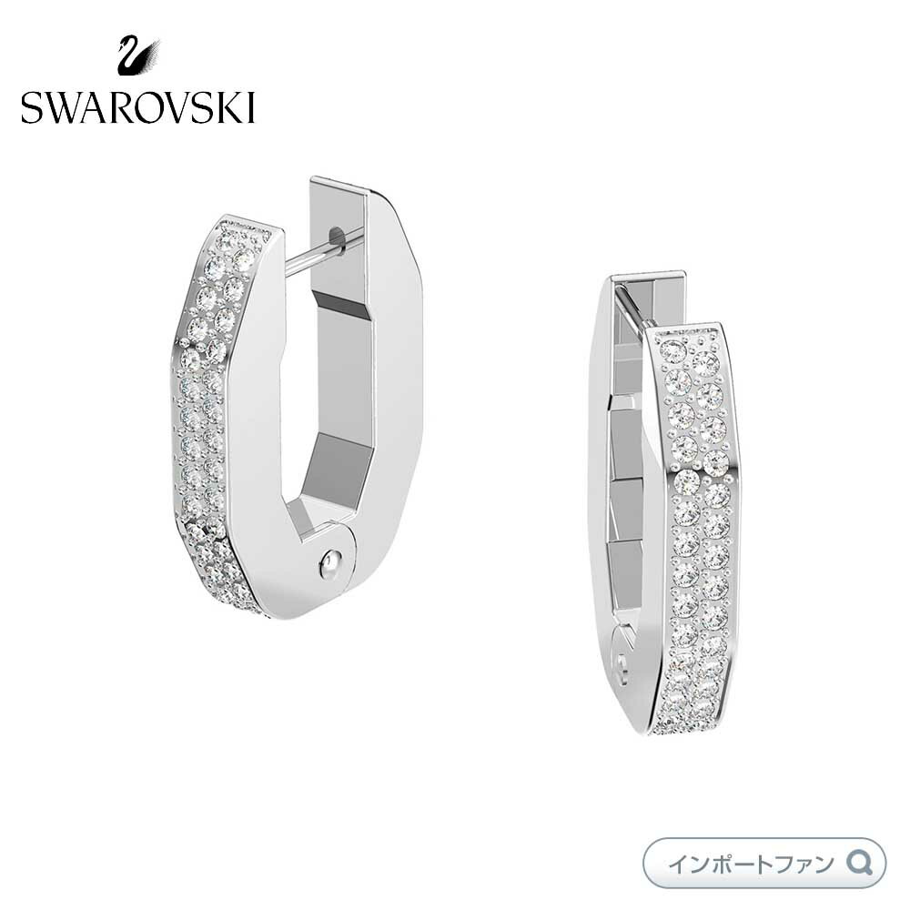 楽天Import Fanスワロフスキー デクストラ フープピアス オクタゴン ホワイト Sサイズ 5618307 Swarovski ギフト プレゼント【ポイント最大47倍！お買い物マラソン セール】