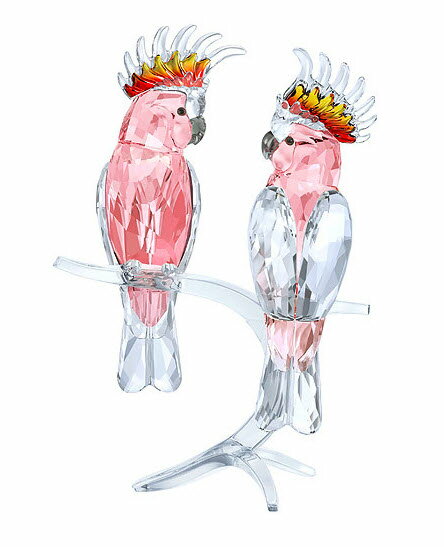 スワロフスキー クルマサカオウム ペア 鳥 ピンク 5244651 Swarovski Pink Cockatoos ギフト プレゼント□