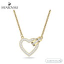 Swarovski Lovely necklace Heart, White, Gold-tone plated