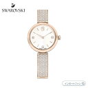Swarovski Illumina watch Swiss Made, Metal bracelet, Gold tone, Champagne gold-tone finish
