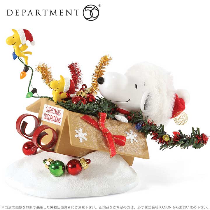 Department56 ウッドストックとソリに乗って スヌーピー クリスマス Snoopy One Bird Open Sleigh 4052331 ギフト プレゼント □