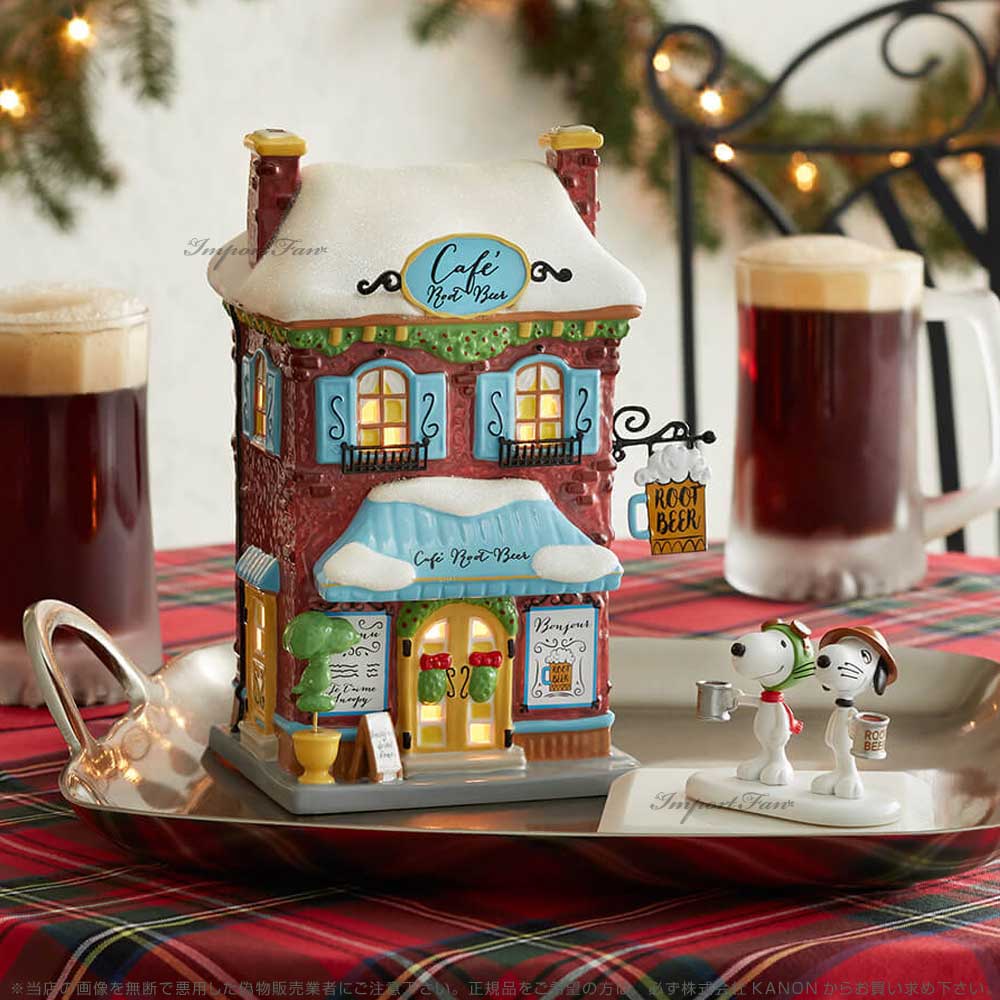 激安大特価 100 新品 Department56 Snoopy Peanuts Village Snoopy S Root Beer Cafe クリスマス プレゼント ポイント最大44倍 スーパー セール Import Fan スヌーピー ライトハウス スヌーピー ルートビアカフェ クリスマス
