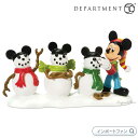 Department 56 ミッキーと三匹のねずみ使い 雪だるま ミッキーマウス クリスマスビレッジ 811289 Disney Three Mouseketeers Christmas Village デパートメント56 【ポイント最大47倍！お買い物マラソン セール】