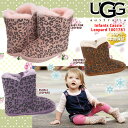 UGG　アグ　ベビー◆Cassie Leopard　クラシック　レオパード　 ムートンブーツ　1001781◆出産祝いにも大人気♪は、クラシックコレクションのスタイルそのままに、スエードにレオパード柄をプリントし、キュートに仕上げたベビー用の小さなブーツです。ギフトやプレゼントにも最適!!ベビーにもキュートなUGGのブーツはいかがでしょうか？サイドで開閉ができ、着脱も快適！滑らかなシープスキンのライニングで大切なお子様の小さな足をドライに暖かく。ベビーカーでのお出かけの時にも大活躍！UGGならではの快適さをお楽しみいただけます。■サイズについてベビーの場合、ピッタリのサイズを選ばれると小さく感じられることが多いようです。小さめサイズだとすぐにはけなくなってしまってもったいないかとおもいますので、ワンサイズ大き目をお選びするのがオススメです。■輸入品につき純正外箱に若干のつぶれや汚れのある場合がございます。ご了承くださいませ。■お届けについて正規品の最新モデルを皆様の元へお届けするため、お届けまでに3週間前後かかります。※お客様ごとのオーダーアイテムとなりますため、当店からの受注確認メール送信後は輸送途中の箱の破損やお客様都合によるカラーの変更やサイズ違いによる返品・交換はお受けできませんので、よくご確認の上、ご注文ください。※UGGの製品は天然素材を使用し、1つ1つハンドメイドで作られていますので、商品に個体差がある場合がございます。UGGの検品を通過したものだけだ当店に入ってきておりますので、色むら、毛質、左右のボアの量の違いや、商品加工の際に付く小さい黒点やシワ、細かい傷等が見られる場合がございます。 こちらは天然素材の特性であり、不良品ではありませんので返品・交換の対象にはなりませんのでご了承下さい。 ▽お得なアウトレット価格ございます▽ （即納：￥14300 LAST1点）■UGGについて1978年、オージーのブライアン・スミスによって設立されたアメリカ／カリフォルニア州の会社です。UGGとは高品質な羊の毛皮を使ったブーツを指す総称で「アグ」と読みます。羊の毛皮のことをフランス語でMouton（ムートン）、英語でSheepskin（シープスキン）と 言いますので、UGGは基本的にはシープスキンブーツ、ムートンブーツと同義ということになります。抜群の通気性と保温性、そして履き心地の良さを兼ね備えているため、現在世界中で大人気の定番フットウェアとなっています。 UGG AUSTRALIA/アグ・オーストラリアで使用される良質のシープスキンは防水性も高く氷点下の環境にも耐え得る性能と、 湿気を逃がし「夏でもムレない」といった性能を兼ね備えています。 品質の良い羊毛と羊皮を贅沢に100％使用したかわいくてとても実用的な物ばかりで、本命デートからお散歩のような普段使いまでデザイン製にも優れたおしゃれのマストアイテム☆見た目のかわいさと、そのあったかさで、一度UGGをはくと、手放なせなくなってしまいます♪■当店のUGG製品について当社取り扱い製品は、必ずUGG公式ホームページ記載のアメリカの正規代理店よりお取扱いを行っております。100％本物ですので、安心してお買い物下さいませ。製造時期によって、シールの貼り位置やデザインが変わる場合があります。指定はできませんのでご了承くださいませ。