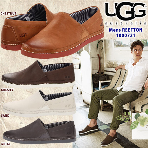 【楽天市場】UGG アグ メンズ Reefton リーフトン レザー スリッポン 1000721/1007066 日本未発売色あり！大きな