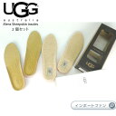 UGG アグ 純正 ロゴ入り ツイン 2個セット インソール 中敷 メンズ用 Sheepskin Insoles ギフト プレゼント □ 即納