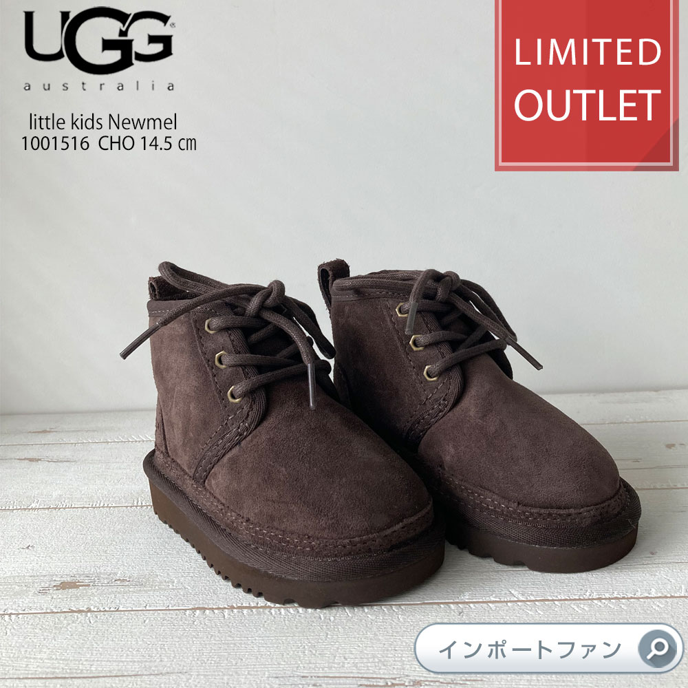 ラスト1点 アウトレット価格 US6 14.5cm UGG アグ 1001516 チョコレート 正規品 リトルキッズ ベビー Neumel レースアップ シープスキン ブーツ 出産祝い ファーストシューズ にも ギフト プレゼント 【ポイント最大46倍！お買い物マラソン セール】 即納