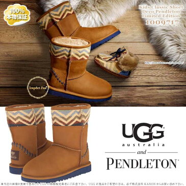 UGG アグ 正規品 キッズ　 クラシックショート 　ムートンブーツ　1009717 UGG Kids Classic Short Deco Pendleton 【ポイント最大44倍！お買い物マラソン セール】