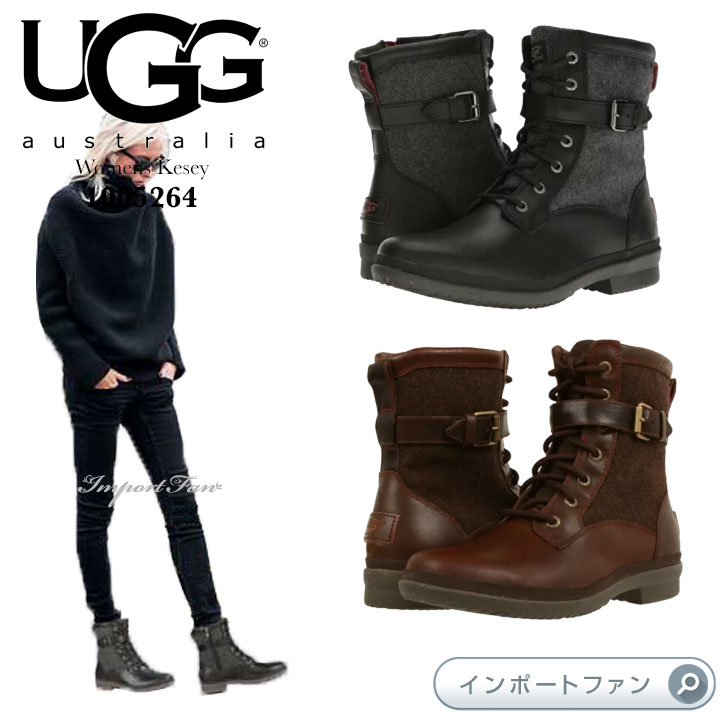 アグ キージー 防水レザー ショートブーツ 1005264 UGG KESEY ギフト プレゼント □