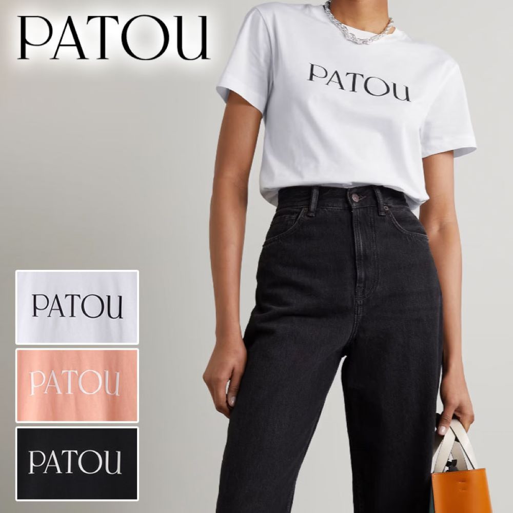 PATOU パトゥ　Tシャツ ESSENTIAL T SHIRT JE0299999 クルーネック メゾン ジャン・パトゥ ユニセックス ロゴT ロゴTシャツ 定番