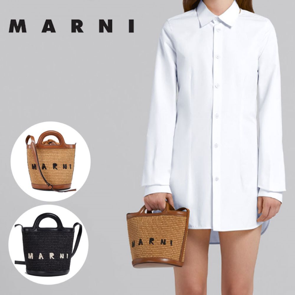 MARNI マルニ バケットバッグ SCMP0056Q1P3860 かごバッグ　レディース ハンドカバン　イタリアバック　ハンドバック かご ミニバック MINIバック