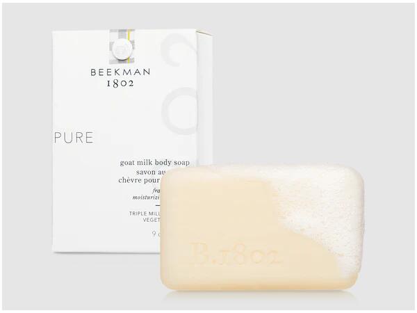 【お買い物マラソン限定 40%OFF】Beekman ゴートミルクソープ ピュア 255g 9oz | 石けん 潤い 100% 植物性 素地 ヤギミルク 乳酸 ビタミン バーソープ Pure Goat Milk Body Bar Soap 3