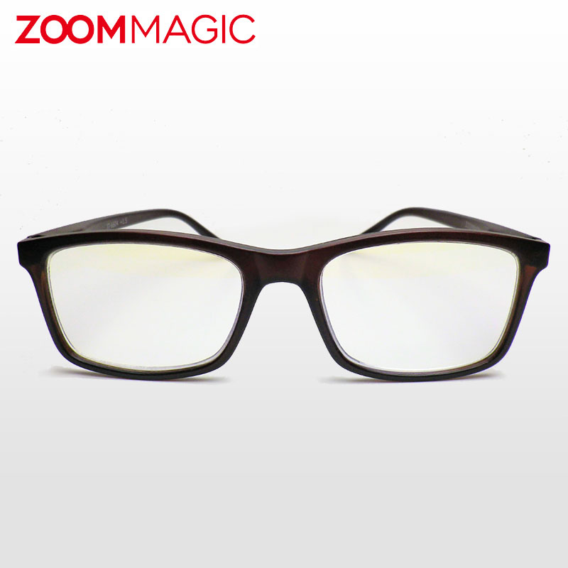 zoom magic 老眼鏡 度数1.5 2.0 2.5 3.0 【 ウエリントン マットブラウン 】 シニアグラス リーディンググラス おしゃれ 老眼鏡 バネ蝶番 ARコーティング 20%ブルーライトカット 男性 女性