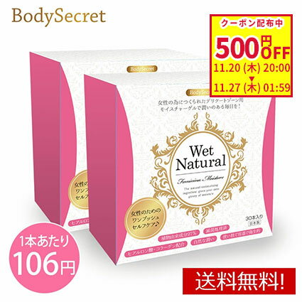 【500円OFF クーポン対象】【まとめ買い 10%OFF】 ウェットナチュラル 2箱 (60本) 潤滑ゼリー 潤滑剤 潤滑ローション 潤滑 ジェル 潤い不足 潤滑剤ゼリー 女性用 日本製 潤滑ジェル 妊活ジェル 更年期 閉経 フェムケア デリケートゾーン 保湿 潤いゼリー 膣ケア