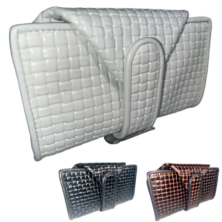 雙折皮夹（有放零錢處） - ミニギャルソンウォレット コンパクト 財布 イタリア 牛本革 マシンメッシュ 型押し レザー 牛革 本革 レザー 財布 サイフ さいふ メッシュ 型押し マシンメッシュ ギャルソンウォレット レディース メンズ 男女兼用