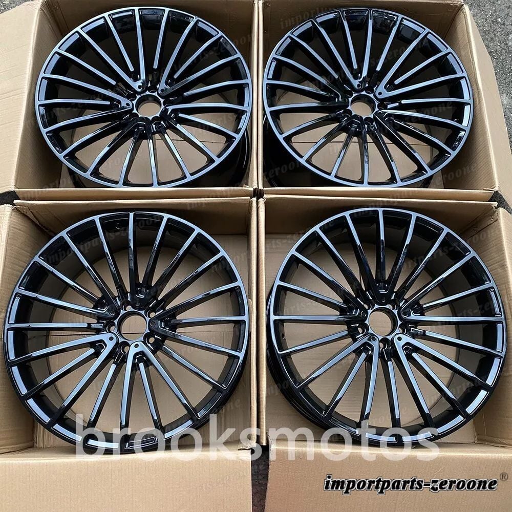 樂天商城 - メルセデスベンツ W223 S クラスマイバッハ 21x9/10 21インチ グロスブラックスタイルホイール LI-1046